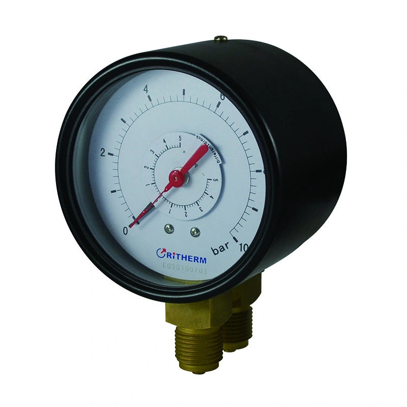 Black Steel Case သည် Differential Pressure Gauge ဖြစ်သည်။